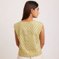 GOLBAHAR block print v-neck Top