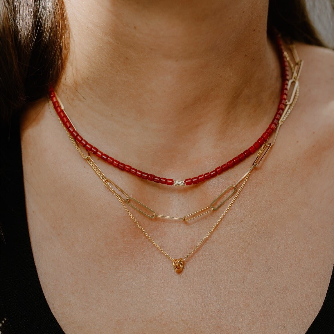 Choker Red Coral Lumi Cosi